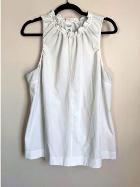Athleta White Cinch Waist Sleeveless Athletic Top Size Large